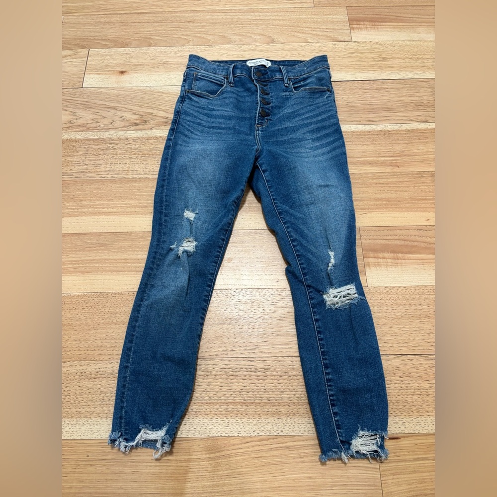 Abercrombie & Fitch The Super Skinny Ankle High Rise Jeans